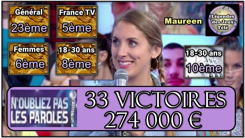 Maureen noplp, n’oubliez pas les paroles