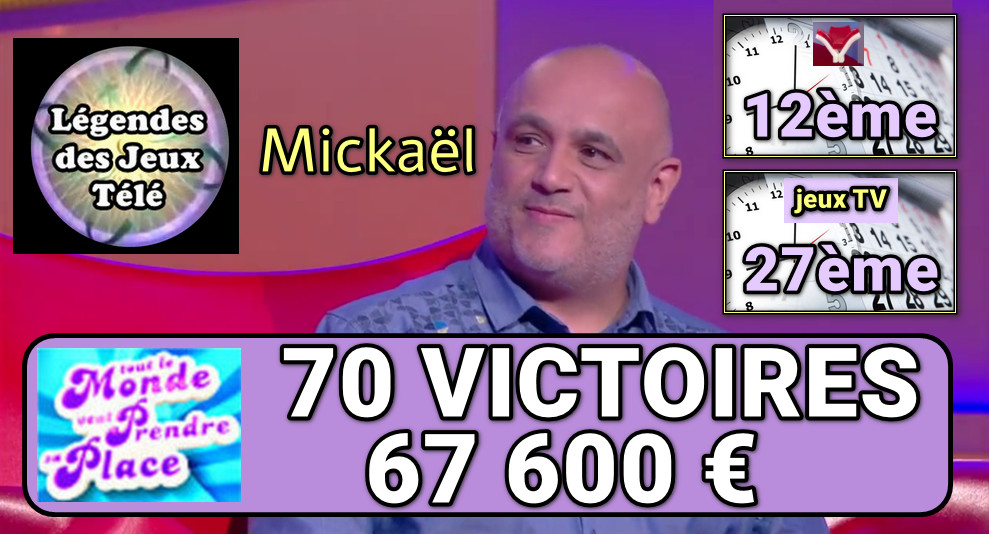 mickael, tout le monde veut prendre sa place, cyrille, les 12 coups de midi, records, jeux tv