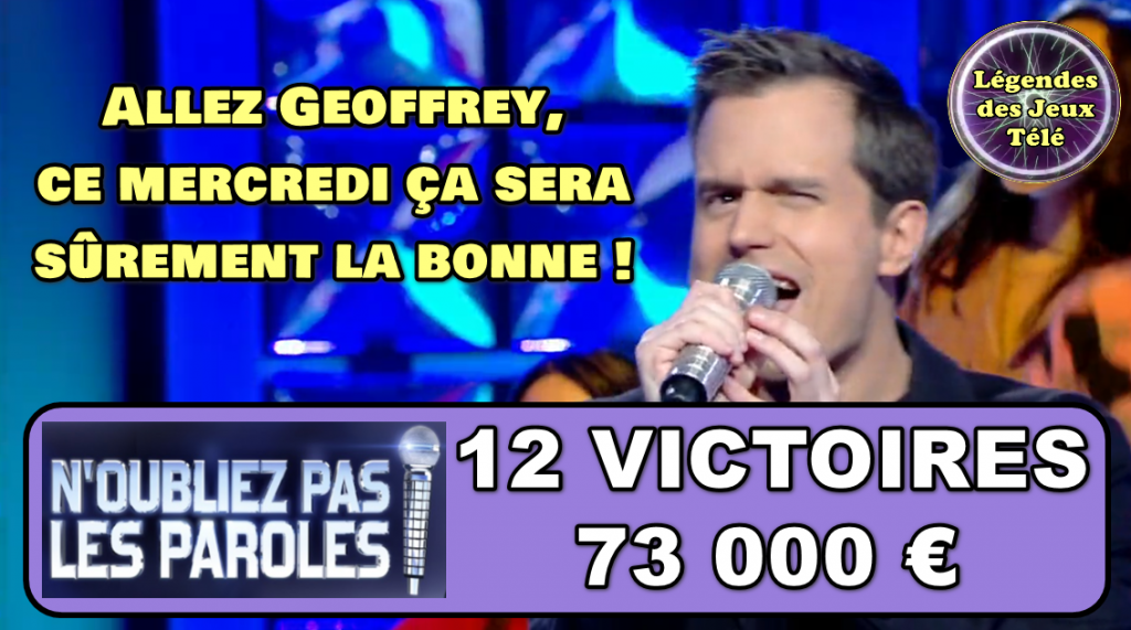 Geoffrey, n&#039;oubliez pas les paroles, france 2