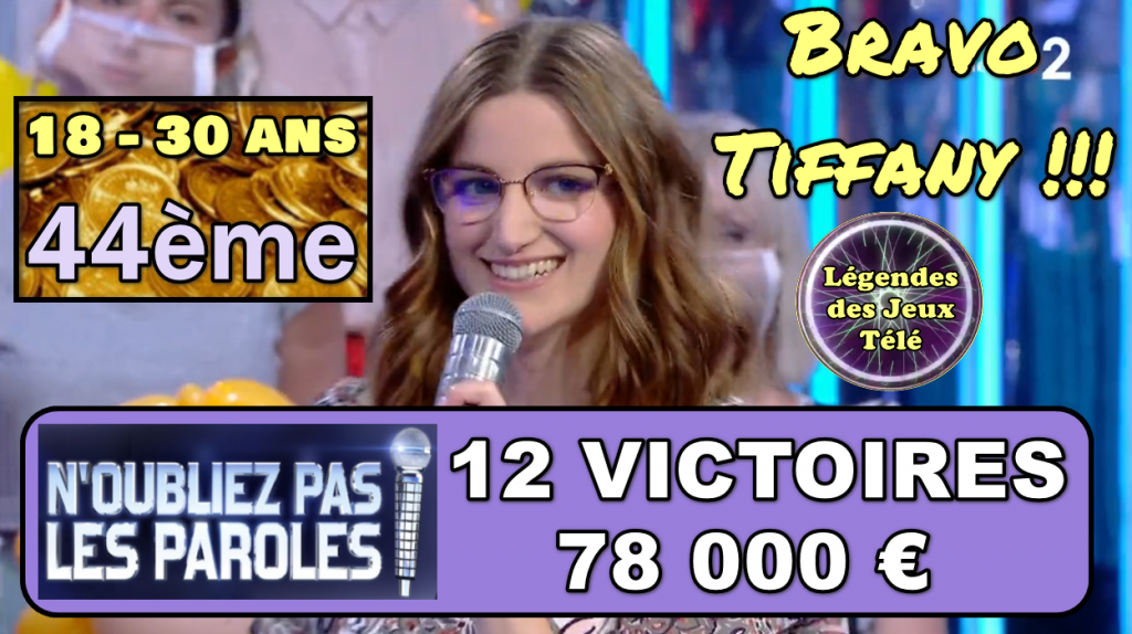 tiffany, n&#039;oubliez pas les paroles, france 2