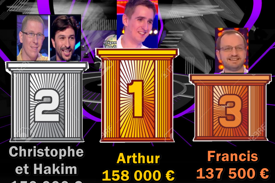 arthur, grand slam, record de France 3, records jeux tv, légendes des jeux télé