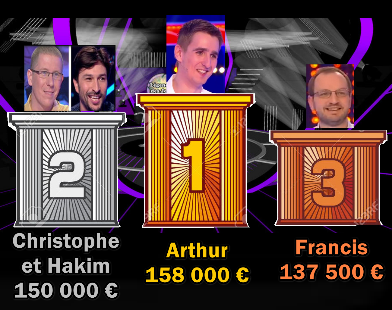 arthur, grand slam, record de France 3, records jeux tv, légendes des jeux télé